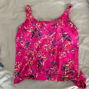 Pink tankini swim top, size 26